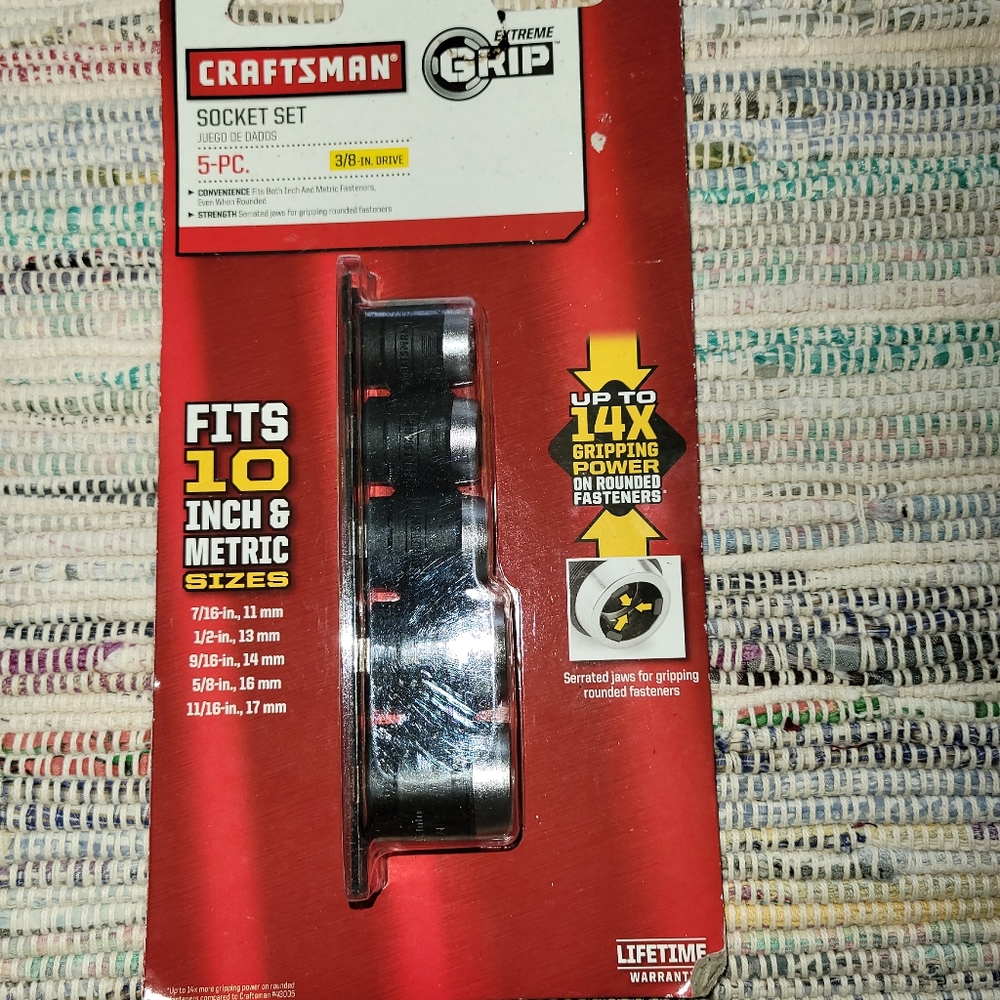 Brand new Craftsman 3/8" Socket set